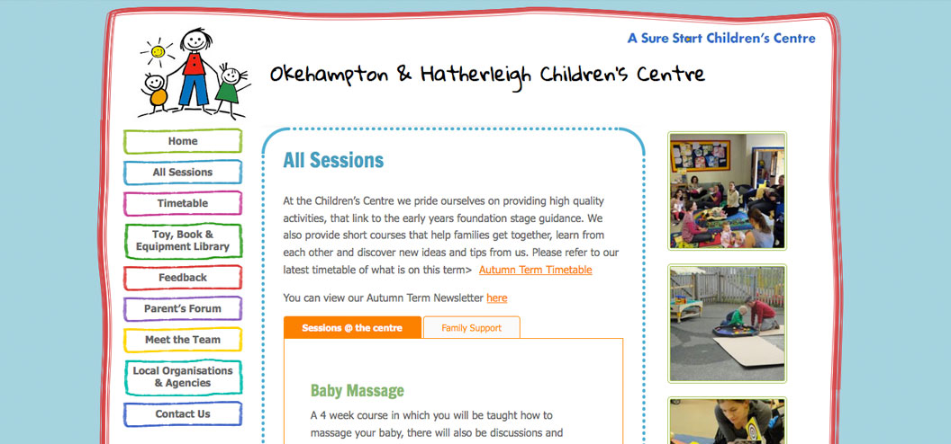 Childrens centre website by pynto