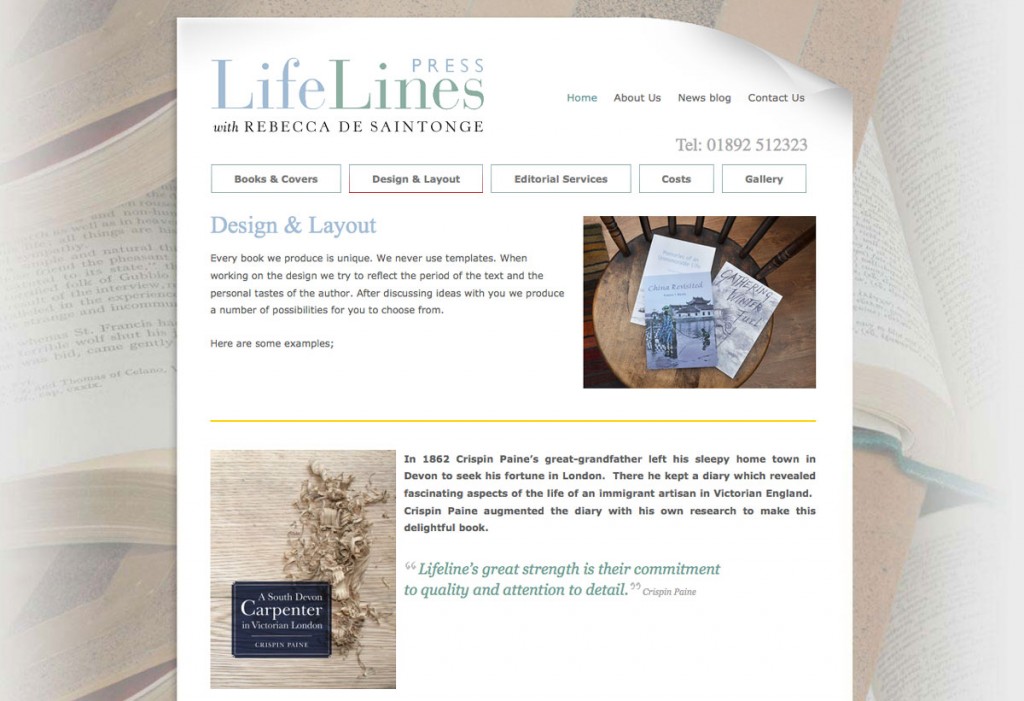 lifelines website design by Pynto