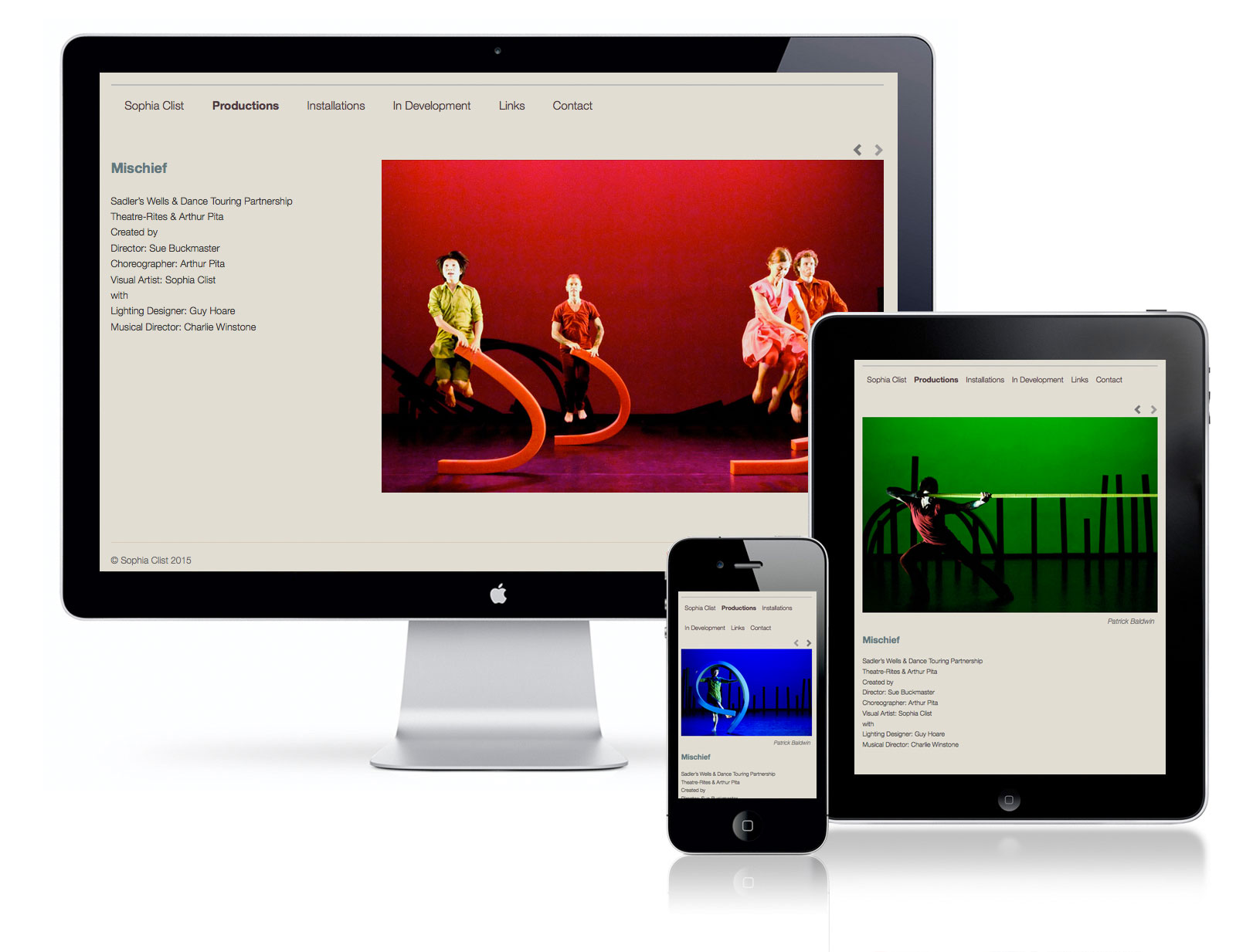 sophia clist website design by pynto