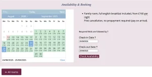 Website design Devon Hotel Availability Booking Waie Inn Tamsin Carter Pynto