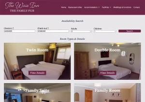Website design Devon Hotel Booking Waie Inn Tamsin Carter Pynto